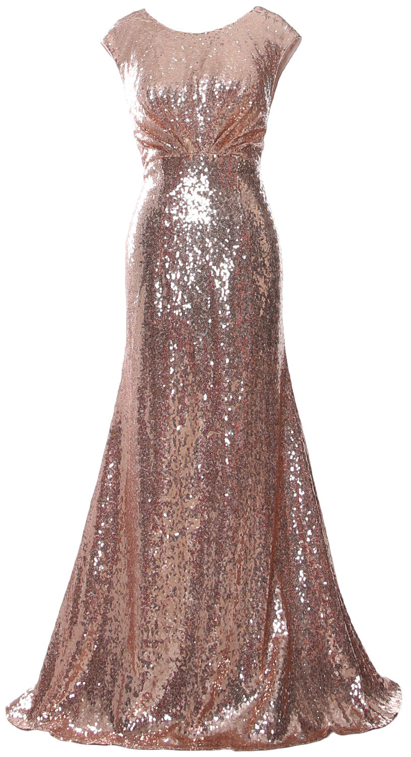 Macloth Women Mother of Bride Dresses Cap Sleeves Sequin Bridesmaid Formal Gown Wine Red / Standard Size Macloth Women Mother of Bride Dresses Cap Sleeves Sequin Bridesmaid Formal Gown Wine Red / Standard Size