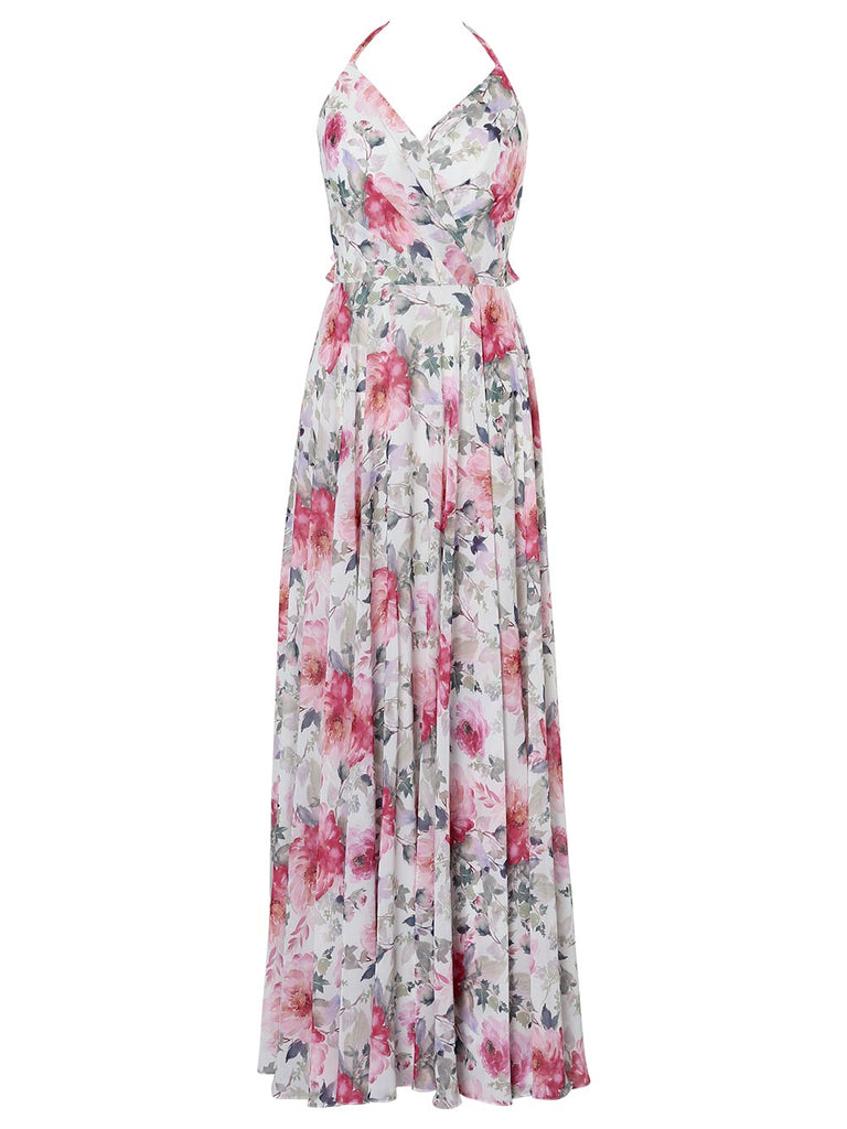 MissJophiel Halter Floor Length Long Wedding Bride Party Bridesmaid Formal Evening Guest Dresses