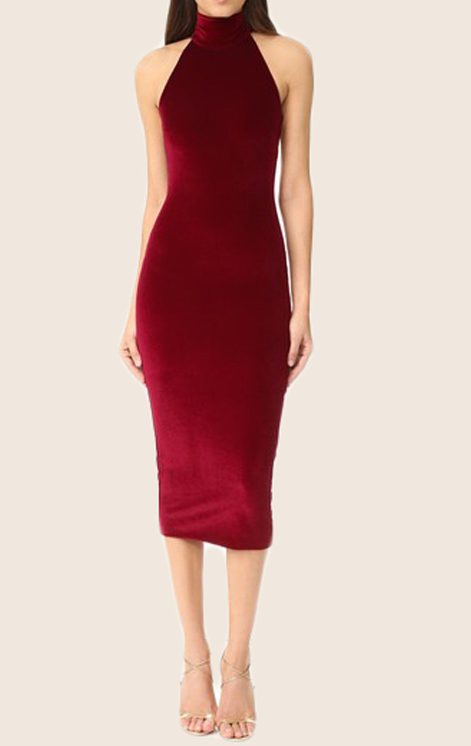 princess polly baby blue dress Burgundy Polka Dot Tulle Midi Dress – Unique Vintage main image 0
