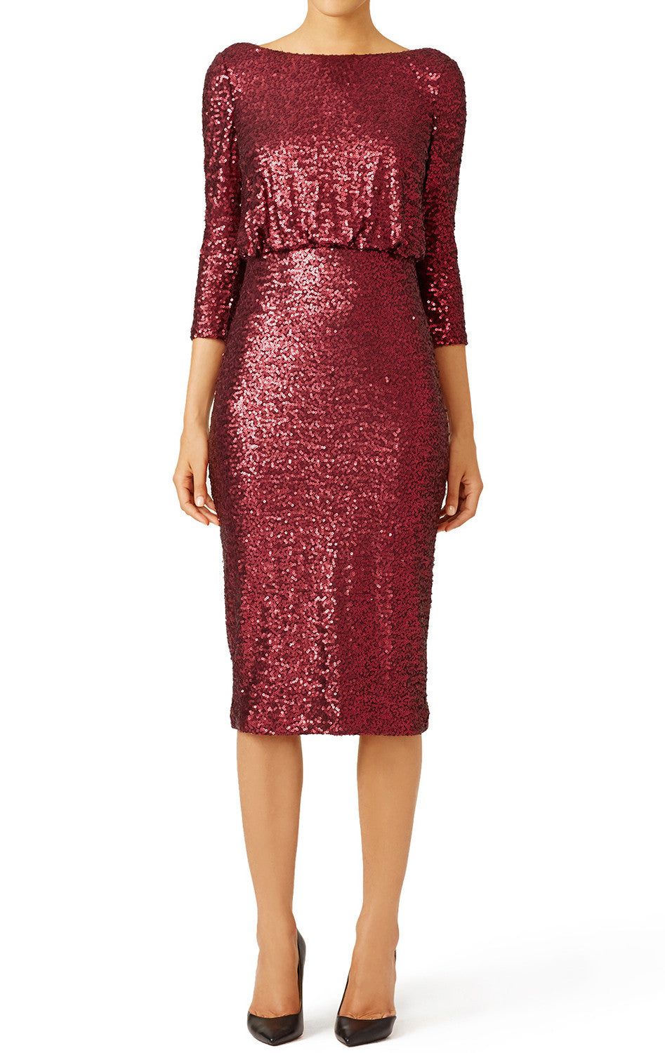 MACloth Half Sleeves Sequin Short Cocktail Dress Burgundy Mother of the Brides Dress Custom Color / Above Knee / US0 MACloth Half Sleeves Sequin Short Cocktail Dress Burgundy Mother of the Brides Dress Custom Color / Above Knee / US0