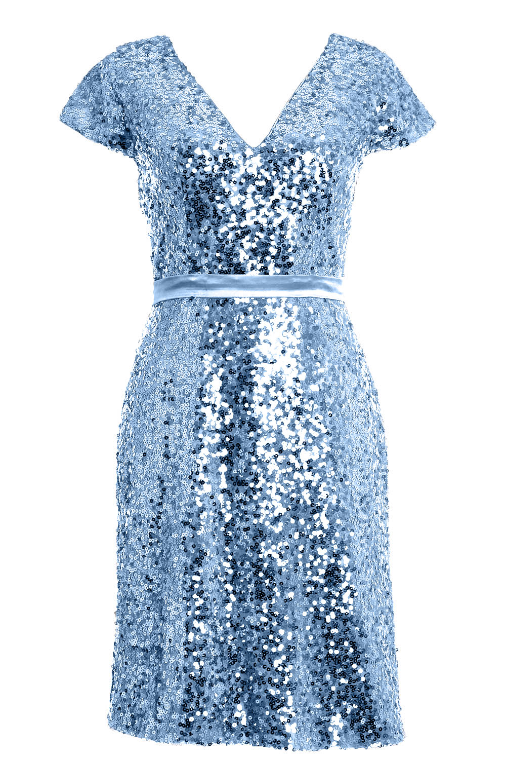 MACloth Elegant Cap Sleeve Sequin Bridesmiad Dress Cocktail Party Dresses LBD