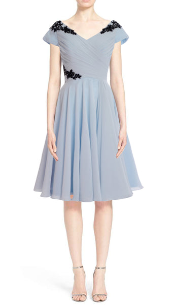 MACloth Women Mother of Bride Groom Dresses Short Cap Sleeve Bridesmaid BD MoH