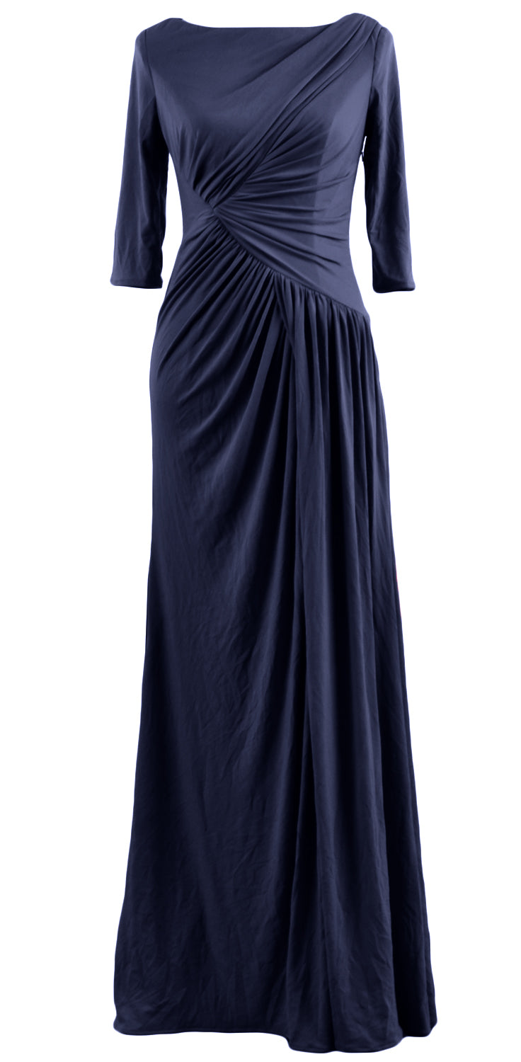 MACloth Damen Kleider für die Mutter der Braut, Halbarm, lang, Abendkleid, Partykleid