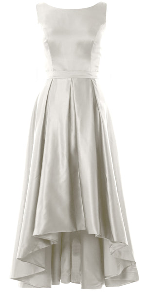 MACloth Hi-Lo Bridesmaid Dresses Sleeveless Cocktail Wedding Party Formal Gown