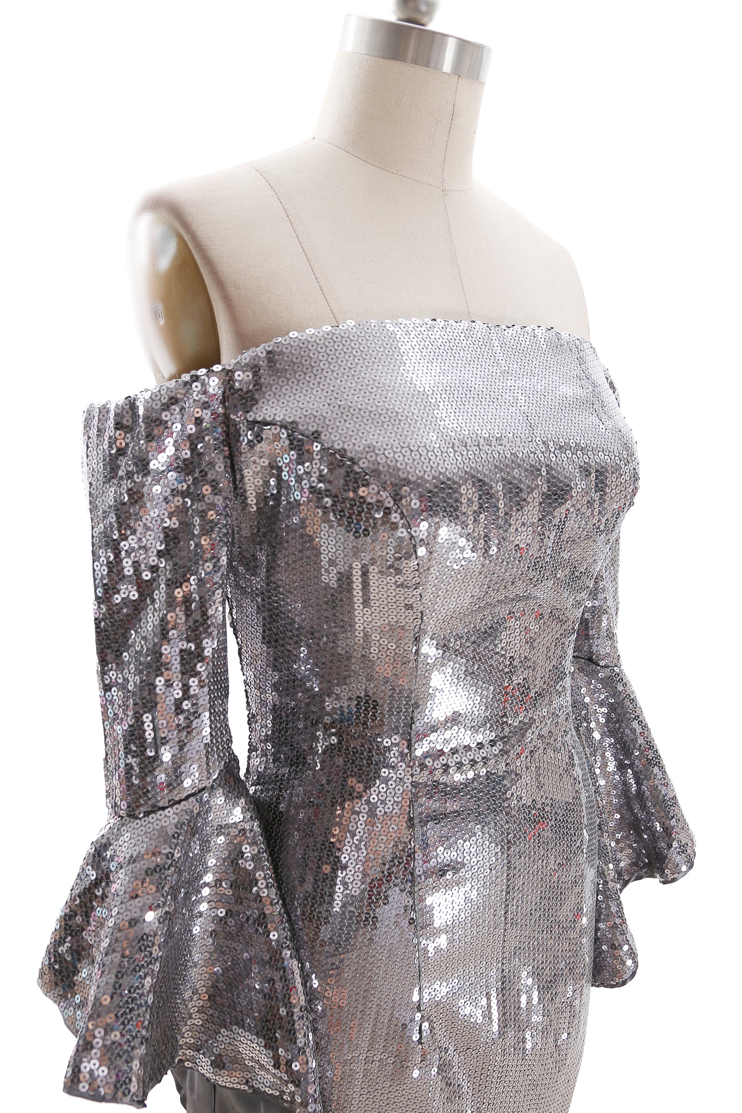 MACloth Bell Sleeve Short Off Shoulder Homecoming Cocktail Dresses for Women