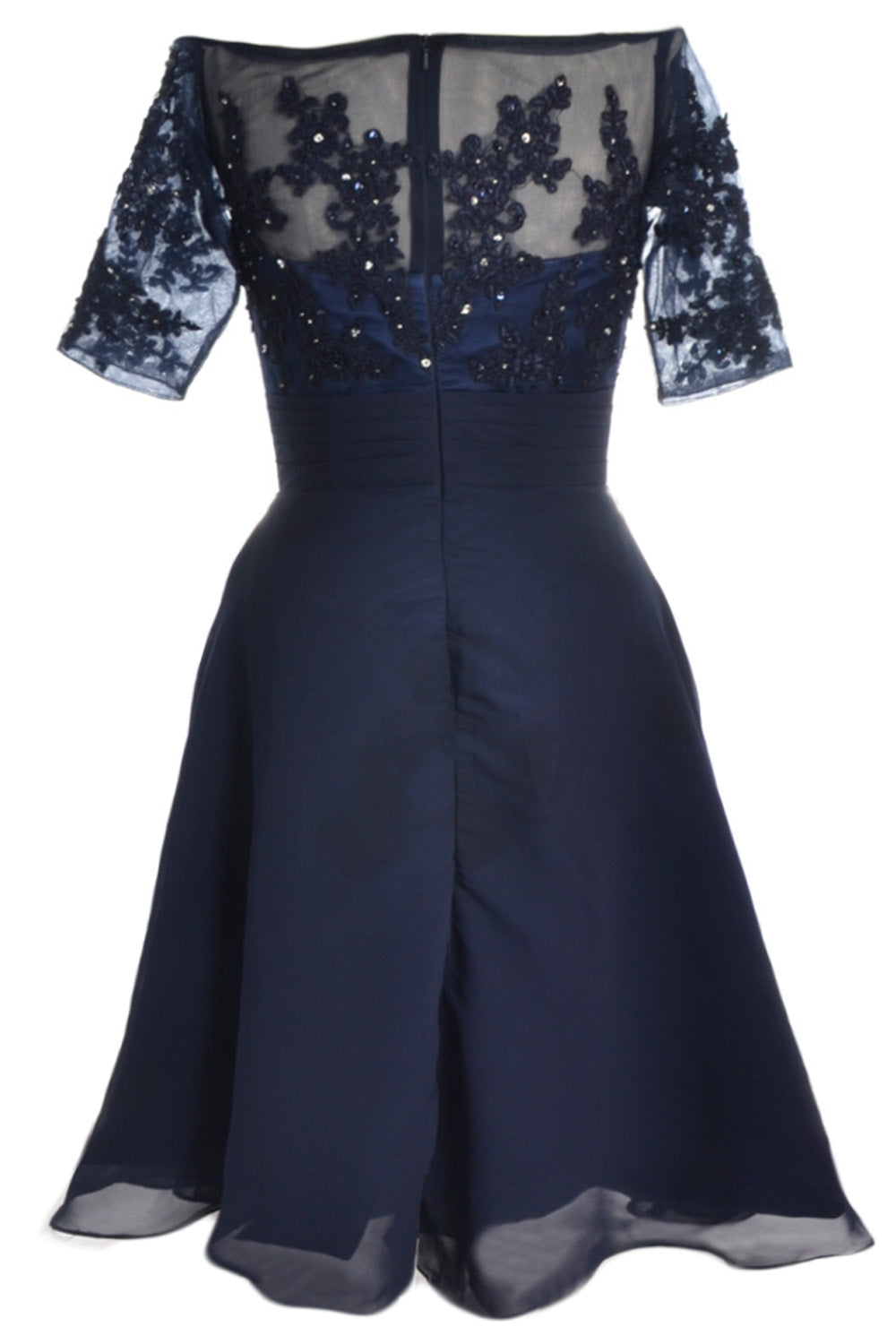 MACloth Damen Schulterfreies, kurzes Kleid für die Brautmutter, Cocktailkleid