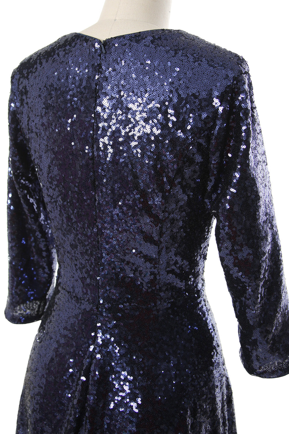 MACloth Damen Lange Kleider für die Brautmutter, 3/4-Ärmel, Pailletten, Abendkleid, Hochzeit, Party, Abend, Performance, Coustum