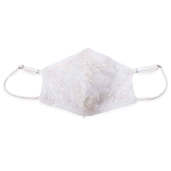 MACloth Women Washable Reusable Wedding Lace Beading Face Masks Adjustable Strap