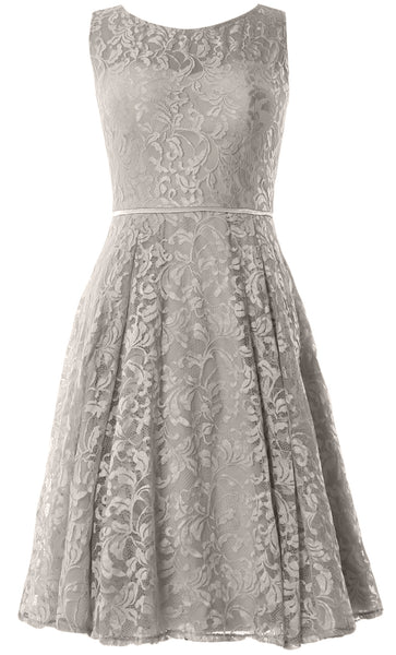 MACloth Women Lace Cocktail Dresses Vintage Short Wedding Party Guest Mother