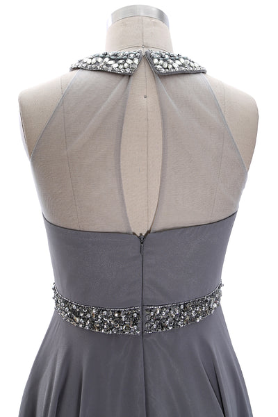 MACloth Women 2019 Beaded Short Prom Homecoming Cocktail Dress tea length midi