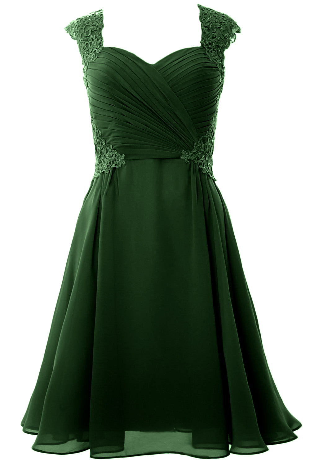 Vestido de cóctel de manga corta para mujer de MACloth 2017, vestido formal para fiesta de bodas corto