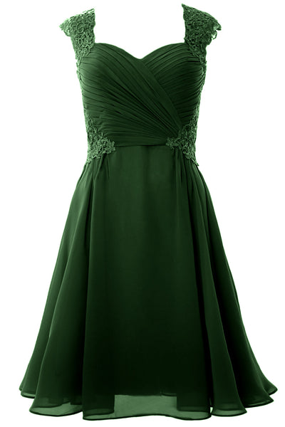 MACloth Women Cap Sleeve Cocktail Dress 2017 Short Wedding Party Formal Gown