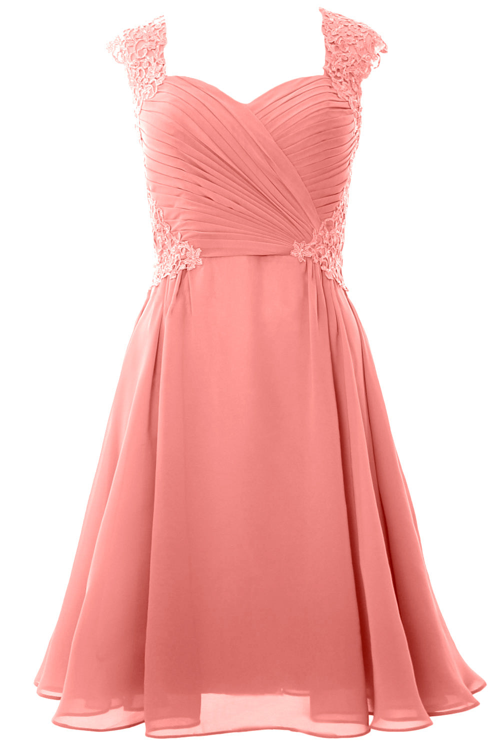 Vestido de cóctel de manga corta para mujer de MACloth 2017, vestido formal para fiesta de bodas corto