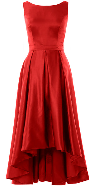 MACloth Hi-Lo Bridesmaid Dresses Sleeveless Cocktail Wedding Party Formal Gown