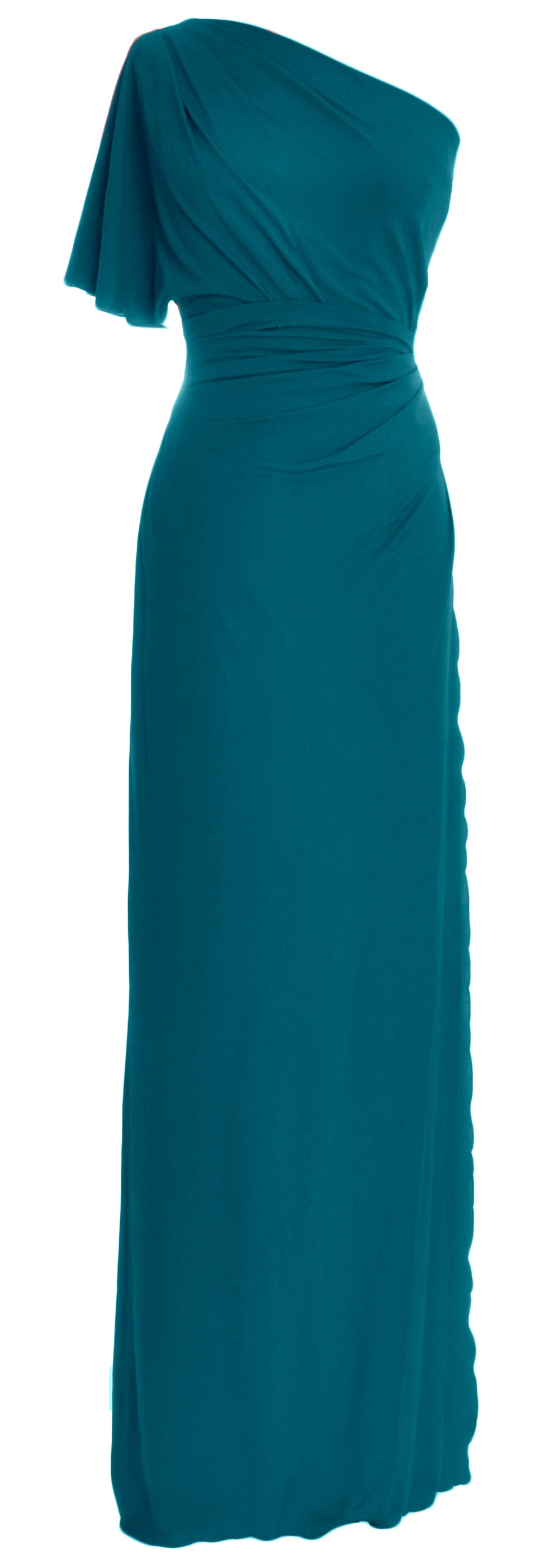 Vestido de fiesta de boda de jersey elegante de un solo hombro de MACloth