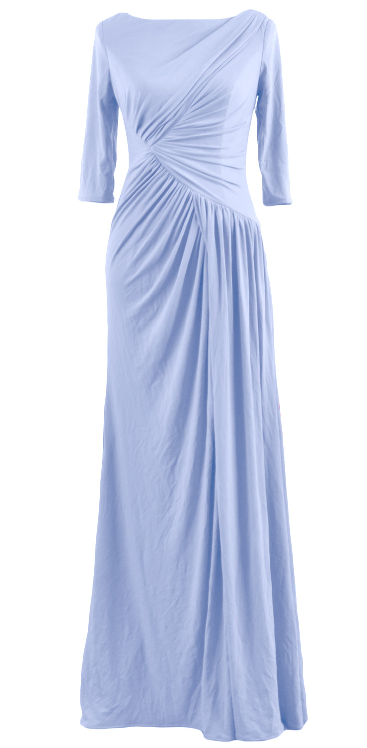 MACloth Damen Kleider für die Mutter der Braut, Halbarm, lang, Abendkleid, Partykleid