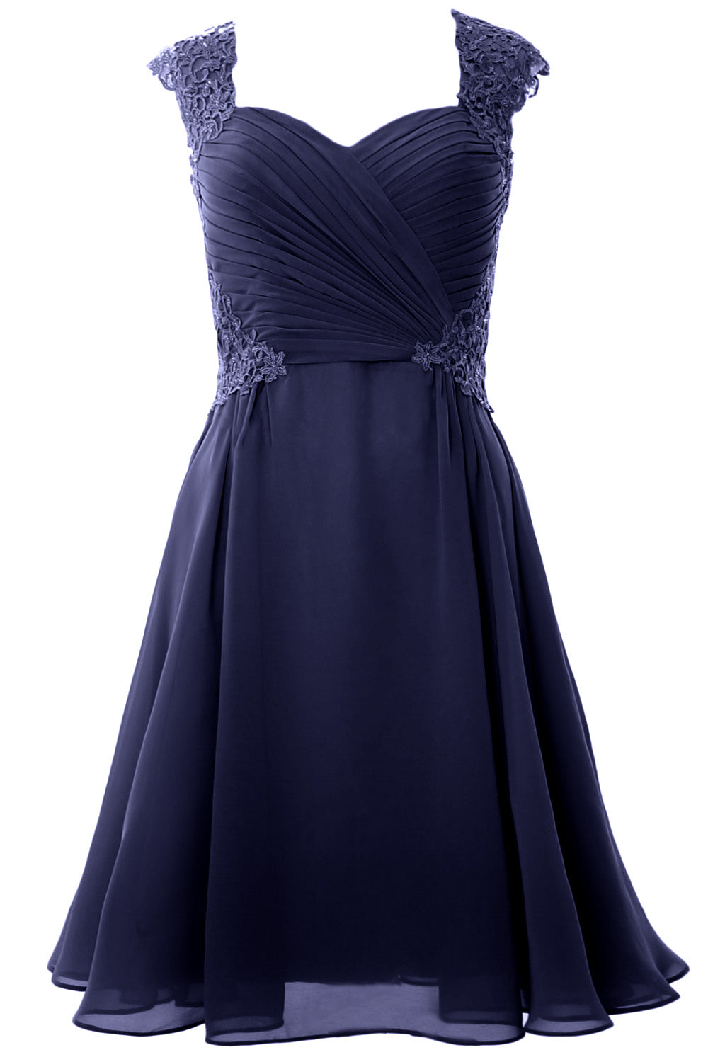 Vestido de cóctel de manga corta para mujer de MACloth 2017, vestido formal para fiesta de bodas corto