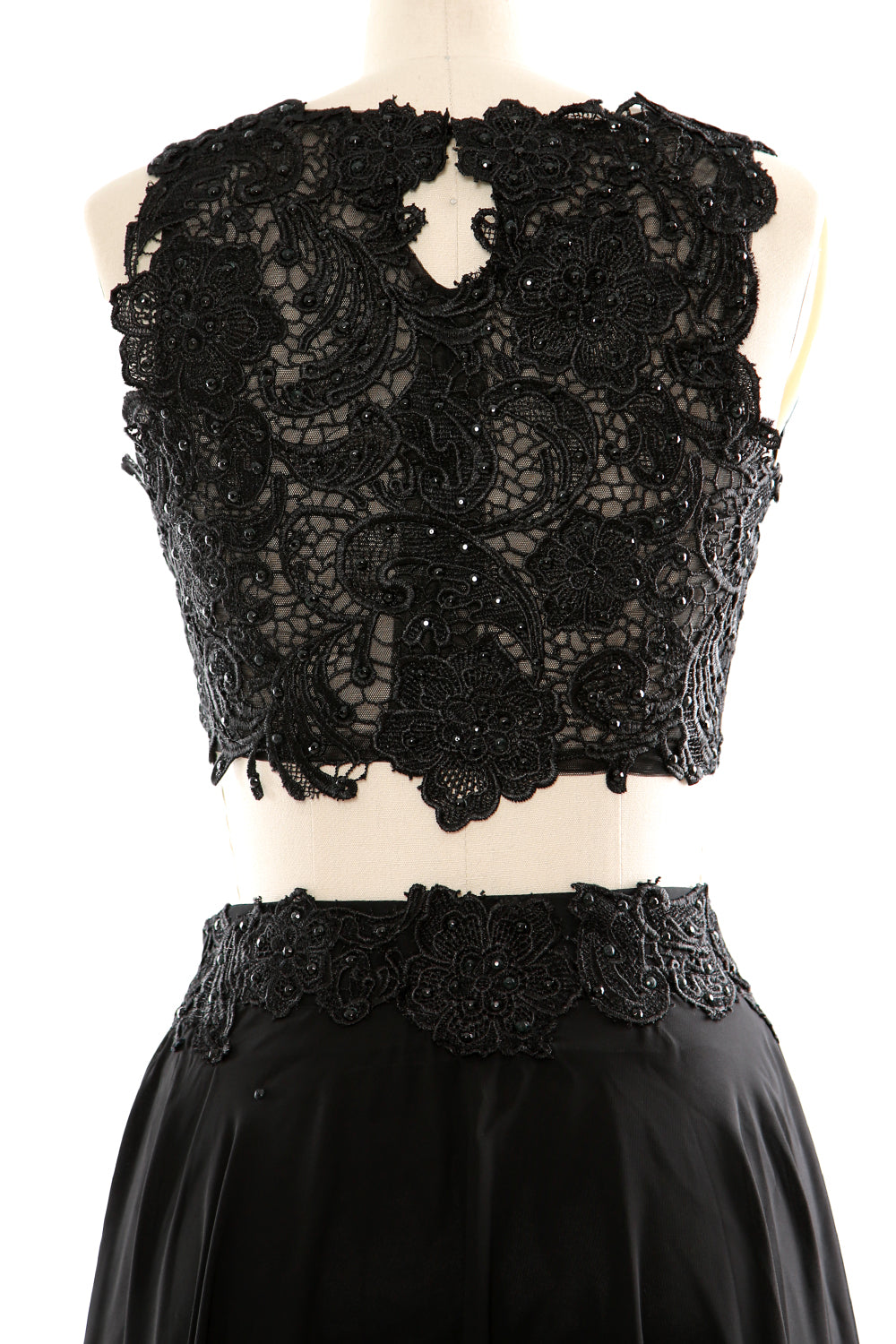 MACloth Vestido corto de gasa con encaje de dos piezas para mujer, vestido formal para fiesta de cóctel