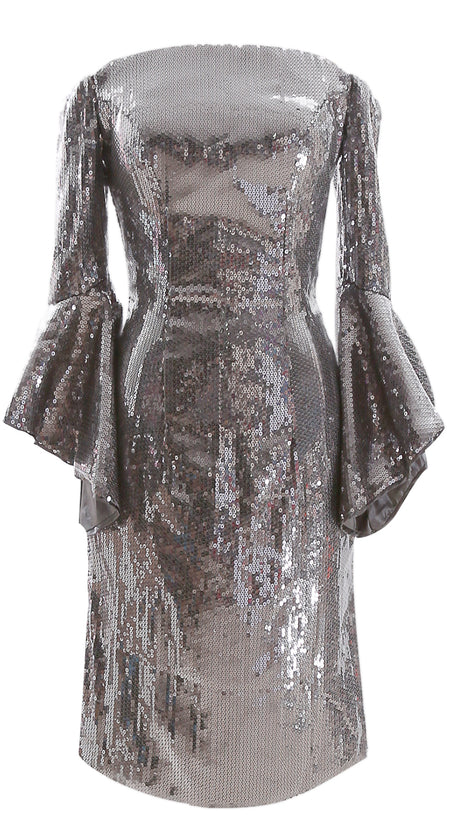 MACloth Bell Sleeve Short Off Shoulder Homecoming Cocktail Dresses for Women