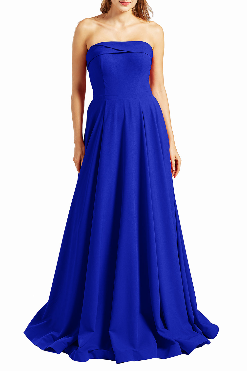 MACloth Vestidos de fiesta para mujer sin tirantes, largos, formales, de noche, estilo militar