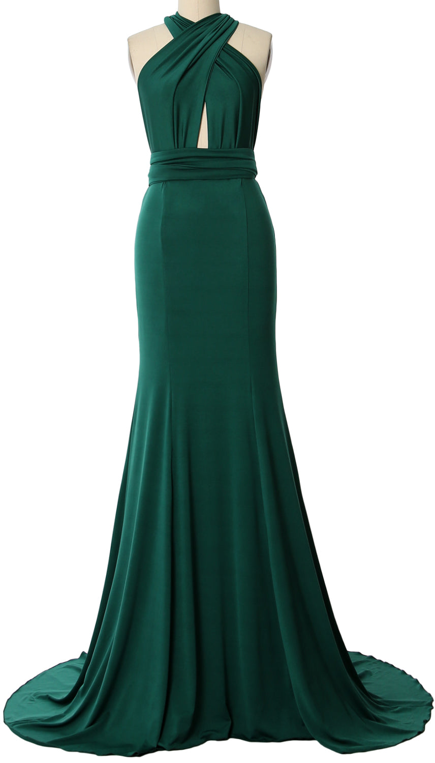 MACloth Convertible Wrap Multi Way Bridesmaid Dress Maxi Evening Formal Gown