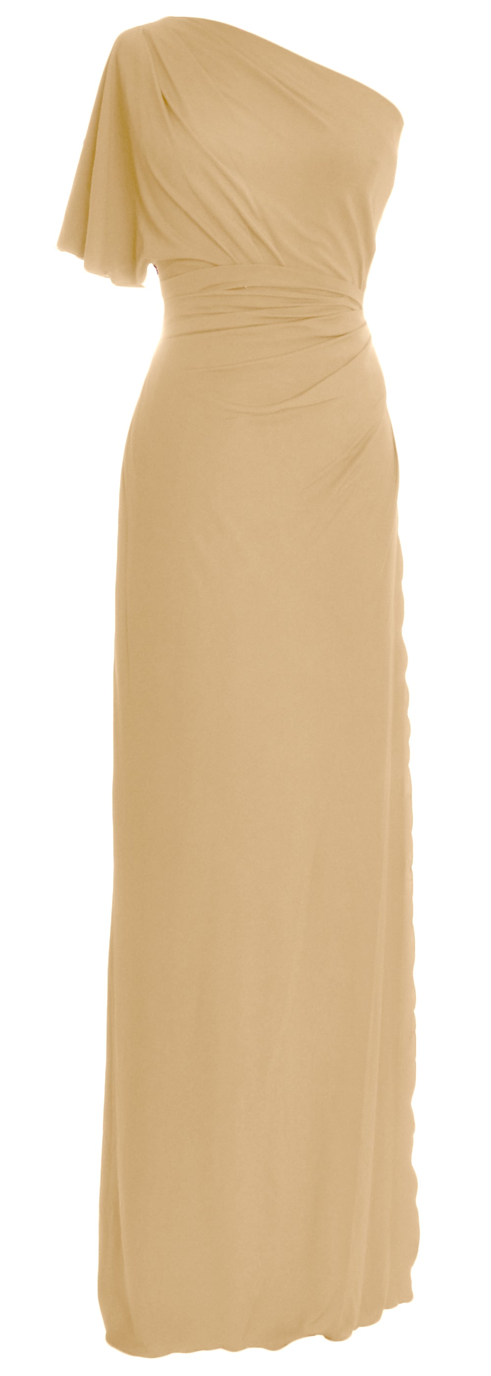 Vestido de fiesta de boda de jersey elegante de un solo hombro de MACloth