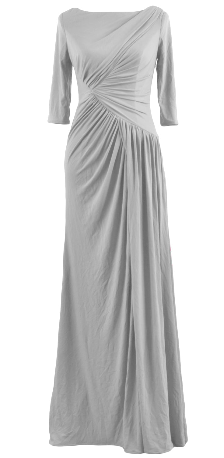 MACloth Damen Kleider für die Mutter der Braut, Halbarm, lang, Abendkleid, Partykleid