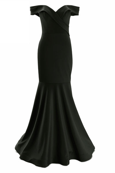 MACloth Women Off Shoulder Mermaid Long Formal Prom Dress Wedding Party Gown