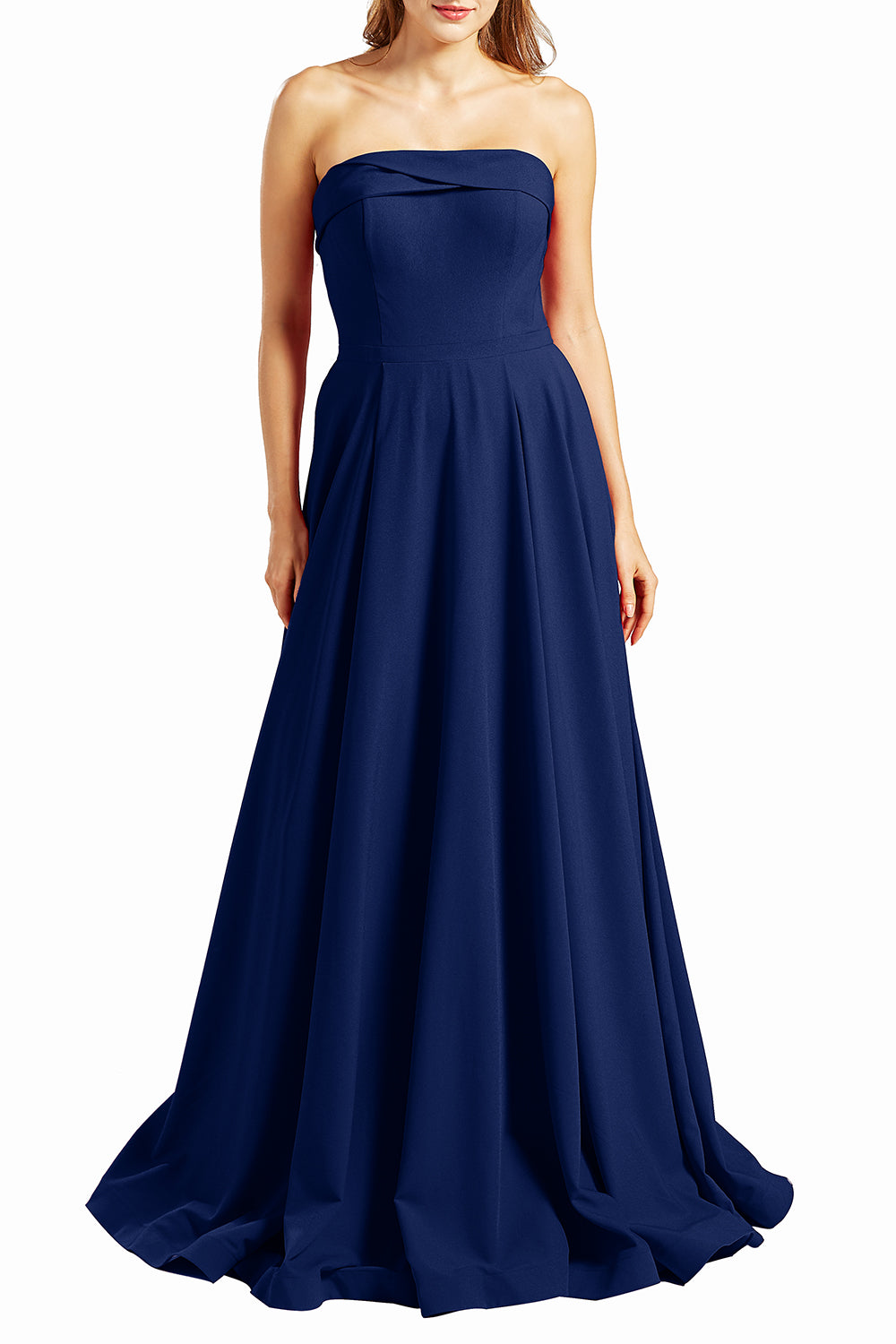 MACloth Vestidos de fiesta para mujer sin tirantes, largos, formales, de noche, estilo militar