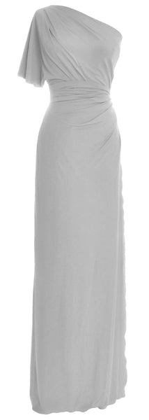 MACloth Elegant One Shoulder Simple Prom Gown Jersey Wedding Party Formal Dress