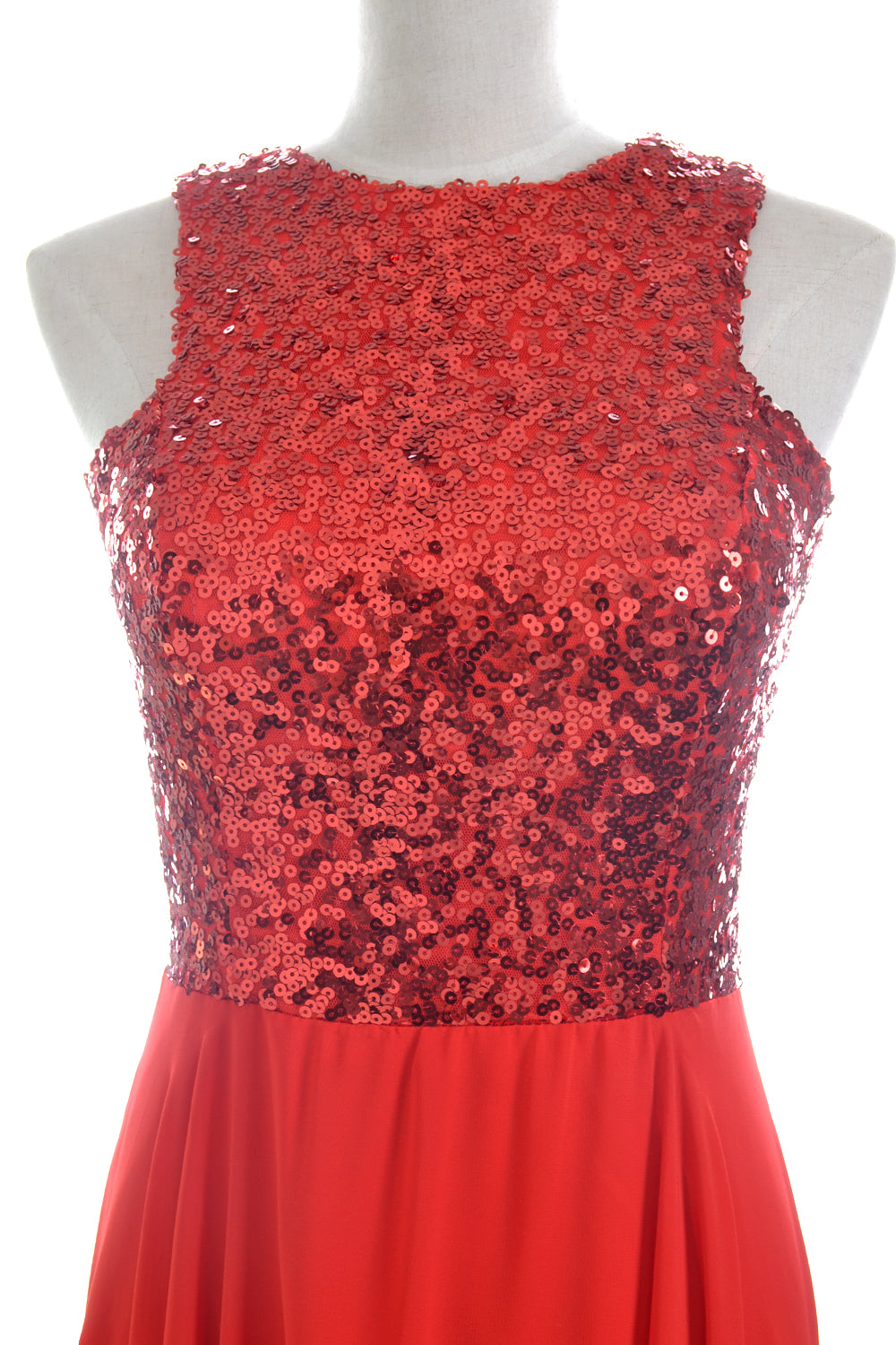 Vestido largo de gasa con lentejuelas para dama de honor de MACloth para mujer, vestido formal de noche para boda