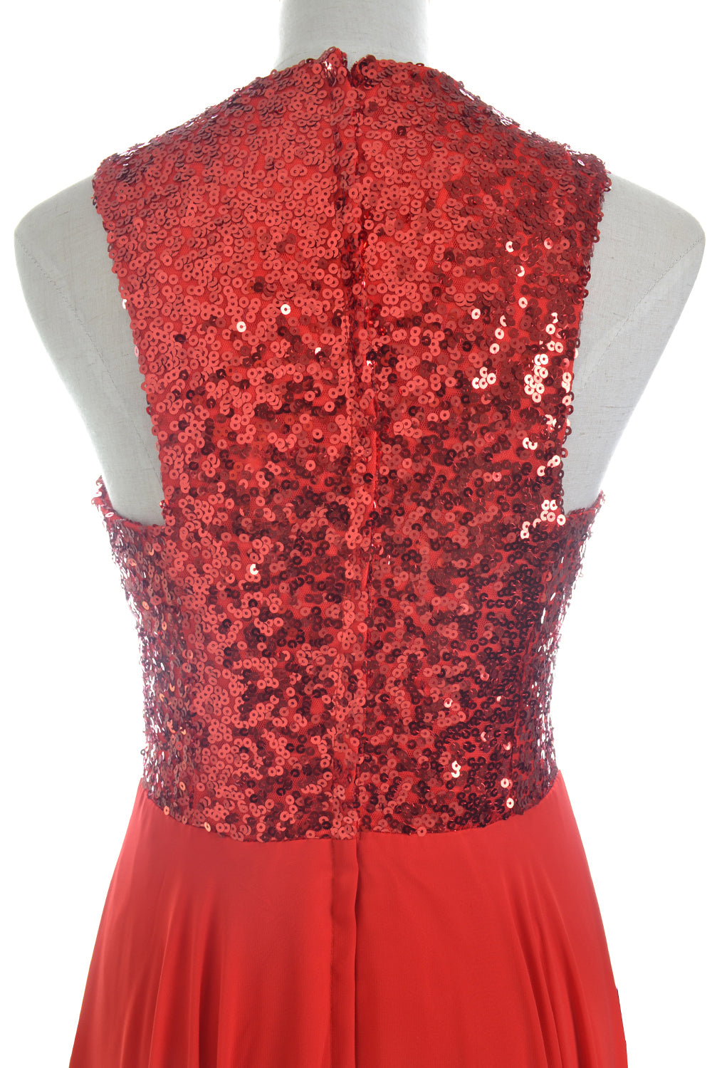 Vestido largo de gasa con lentejuelas para dama de honor de MACloth para mujer, vestido formal de noche para boda