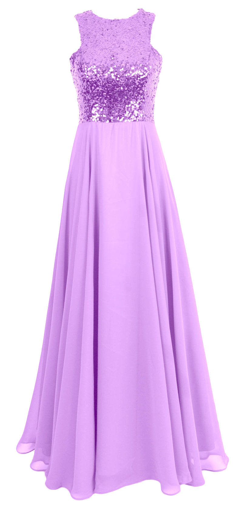 Vestido largo de gasa con lentejuelas para dama de honor de MACloth para mujer, vestido formal de noche para boda