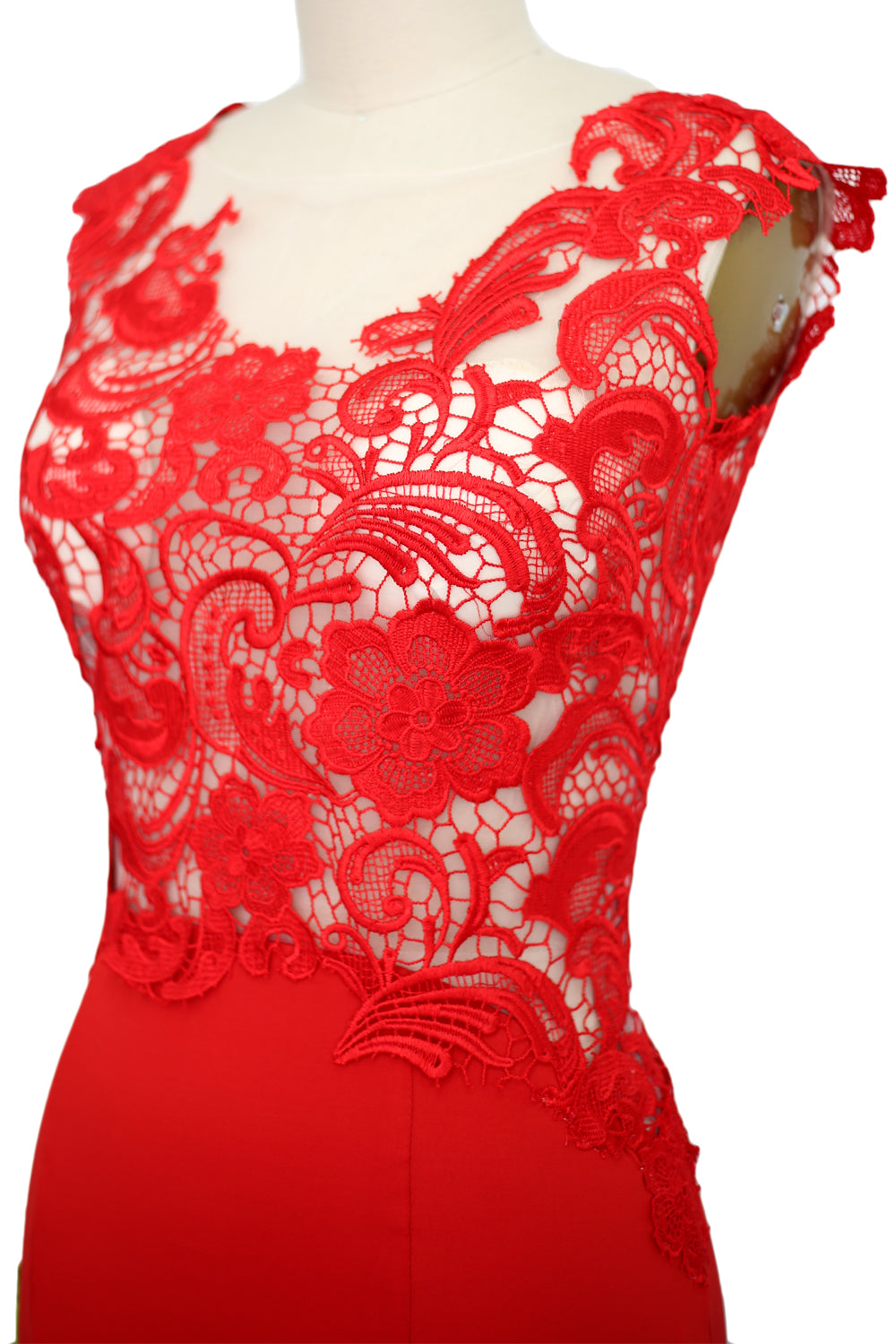 MACloth Damen Meerjungfrau Langes Ballkleid 2017 Spitze Jersey Formelle Party Abendkleid