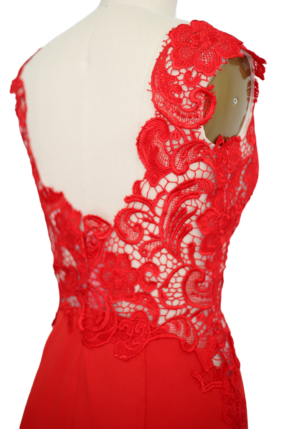 MACloth Damen Meerjungfrau Langes Ballkleid 2017 Spitze Jersey Formelle Party Abendkleid