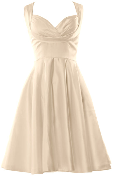 MACloth Women Fitted Sweetheart Knee Length Wedding Party Bridesmaid Dress