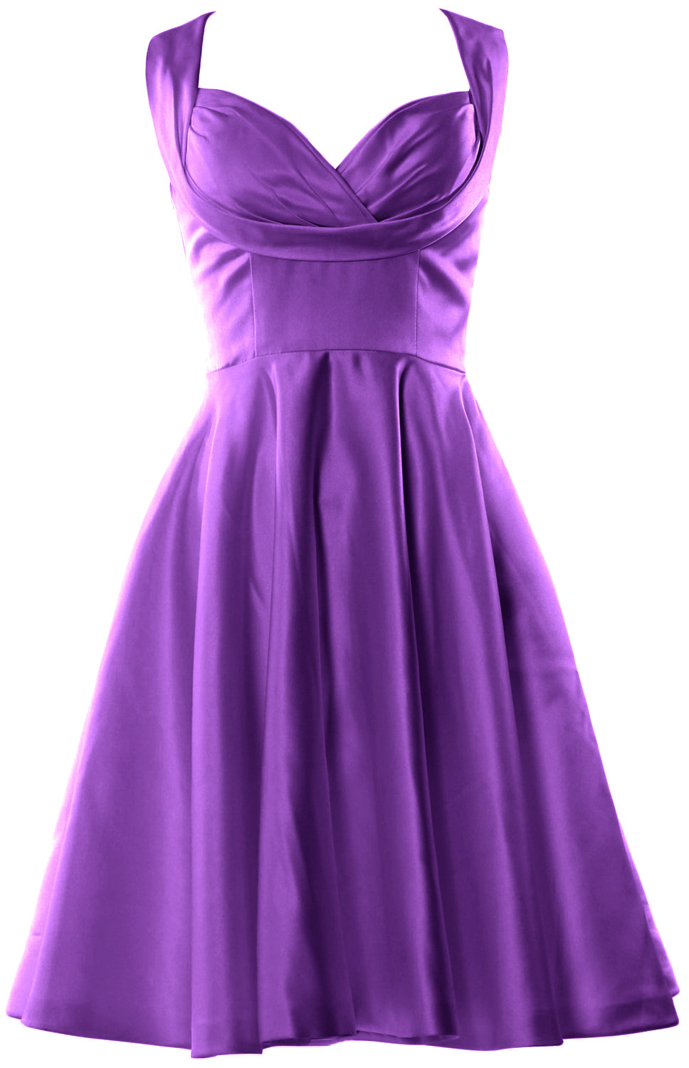 MACloth Women Fitted Sweetheart Knee Length Wedding Party Bridesmaid Dress