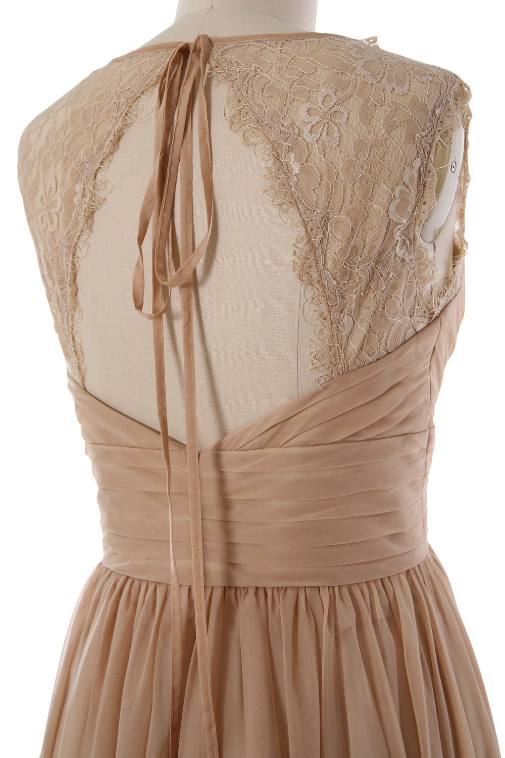 MACloth Elegant Short Bridesmaid Dress Vintage Chiffon Wedding Party Formal Gown