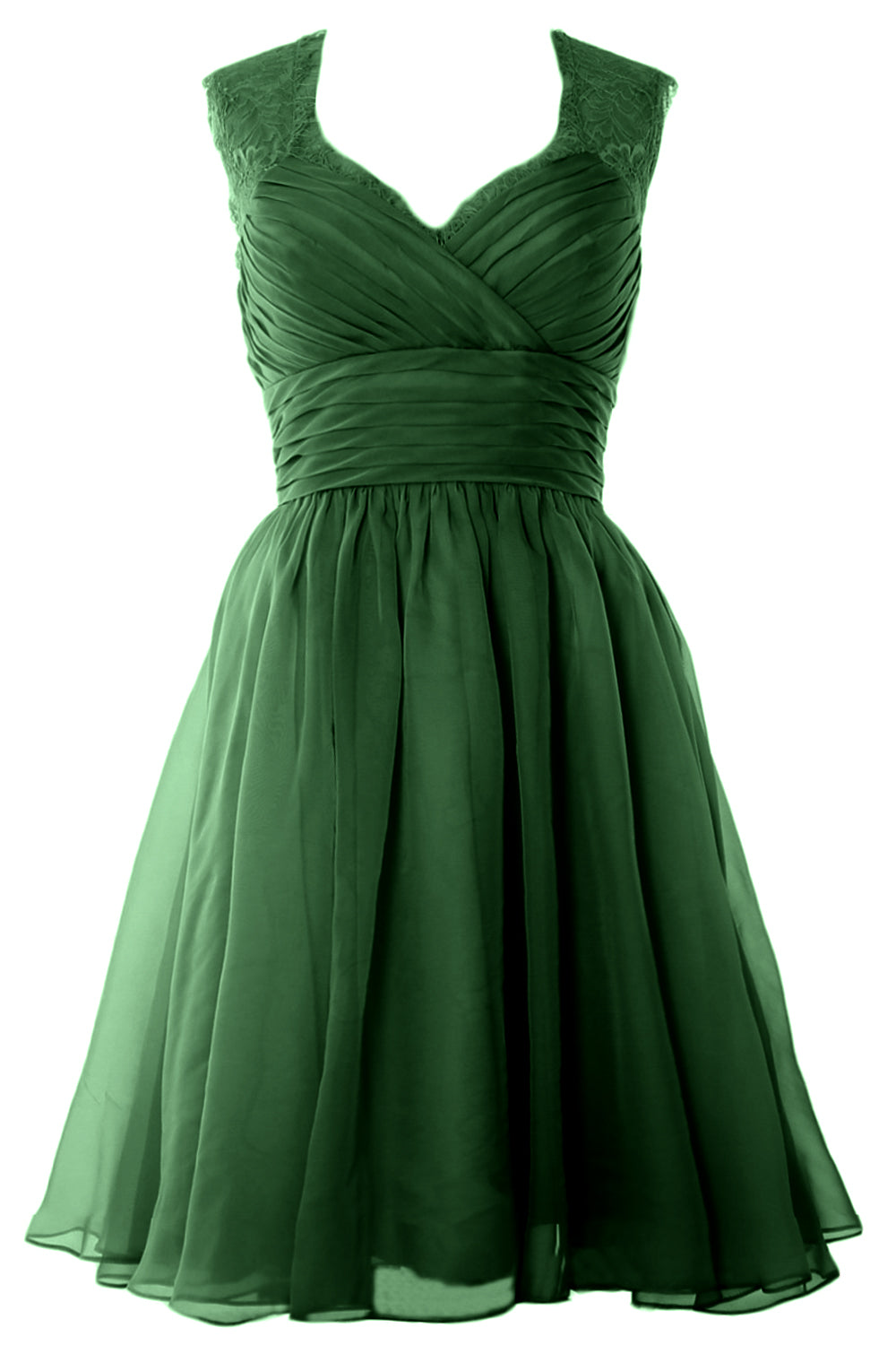 MACloth Elegant Short Bridesmaid Dress Vintage Chiffon Wedding Party F MACloth Elegant Short Bridesmaid Dress Vintage Chiffon Wedding Party F