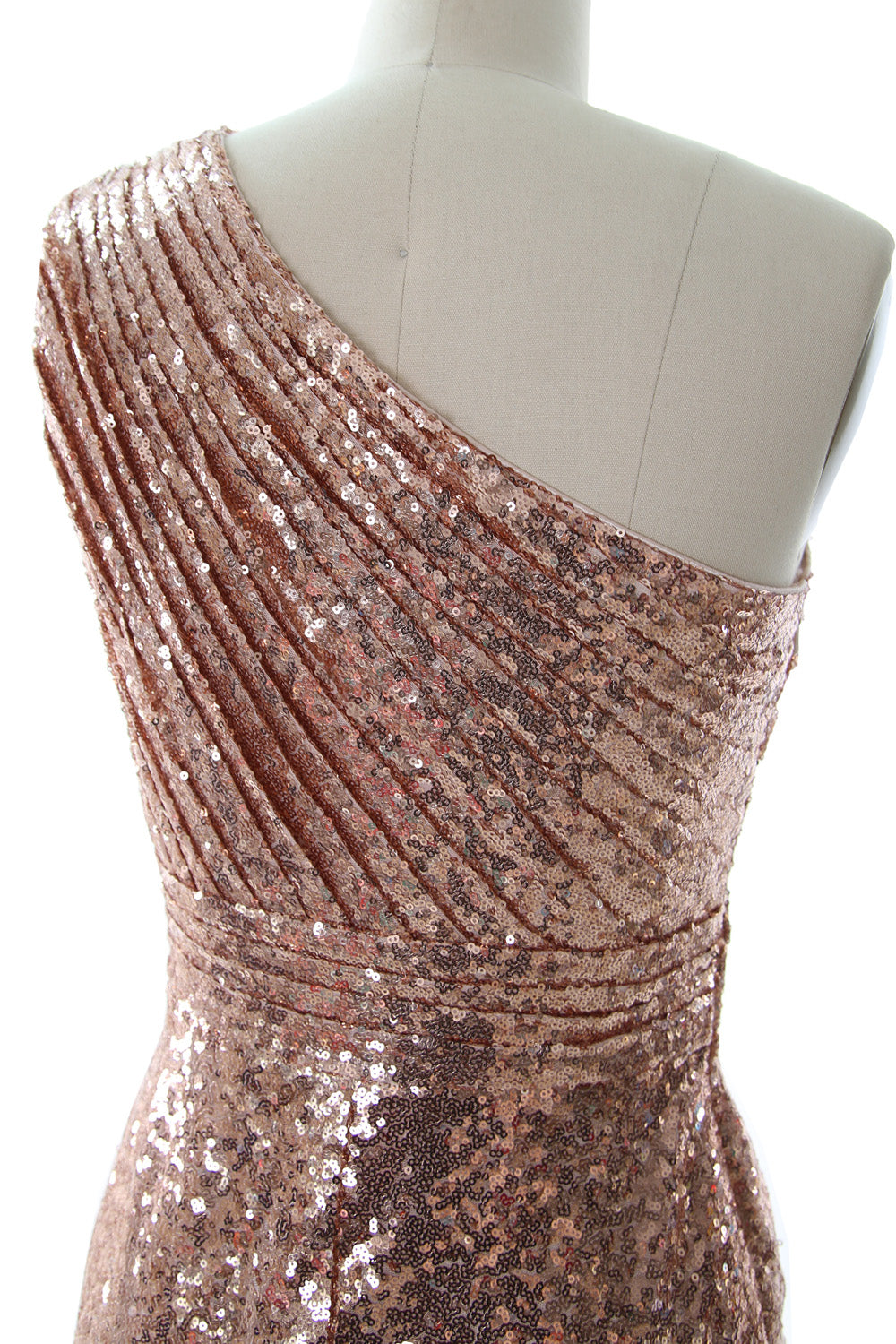 MACloth Women One Shoulder Sequin Cocktail Dress Short Bridesmaid Fomral Gown