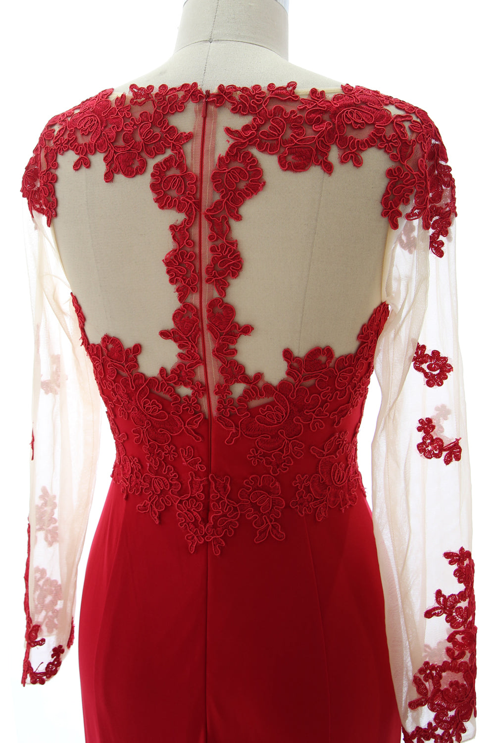 Women Mermaid Long Sleeve Evening Gown Jersey Mother of The Bride Dress