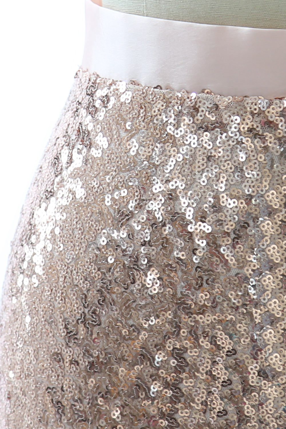 MACloth Elegant Sequin Long Mermaid Skirt Wedding Bridesmaid Party Dress