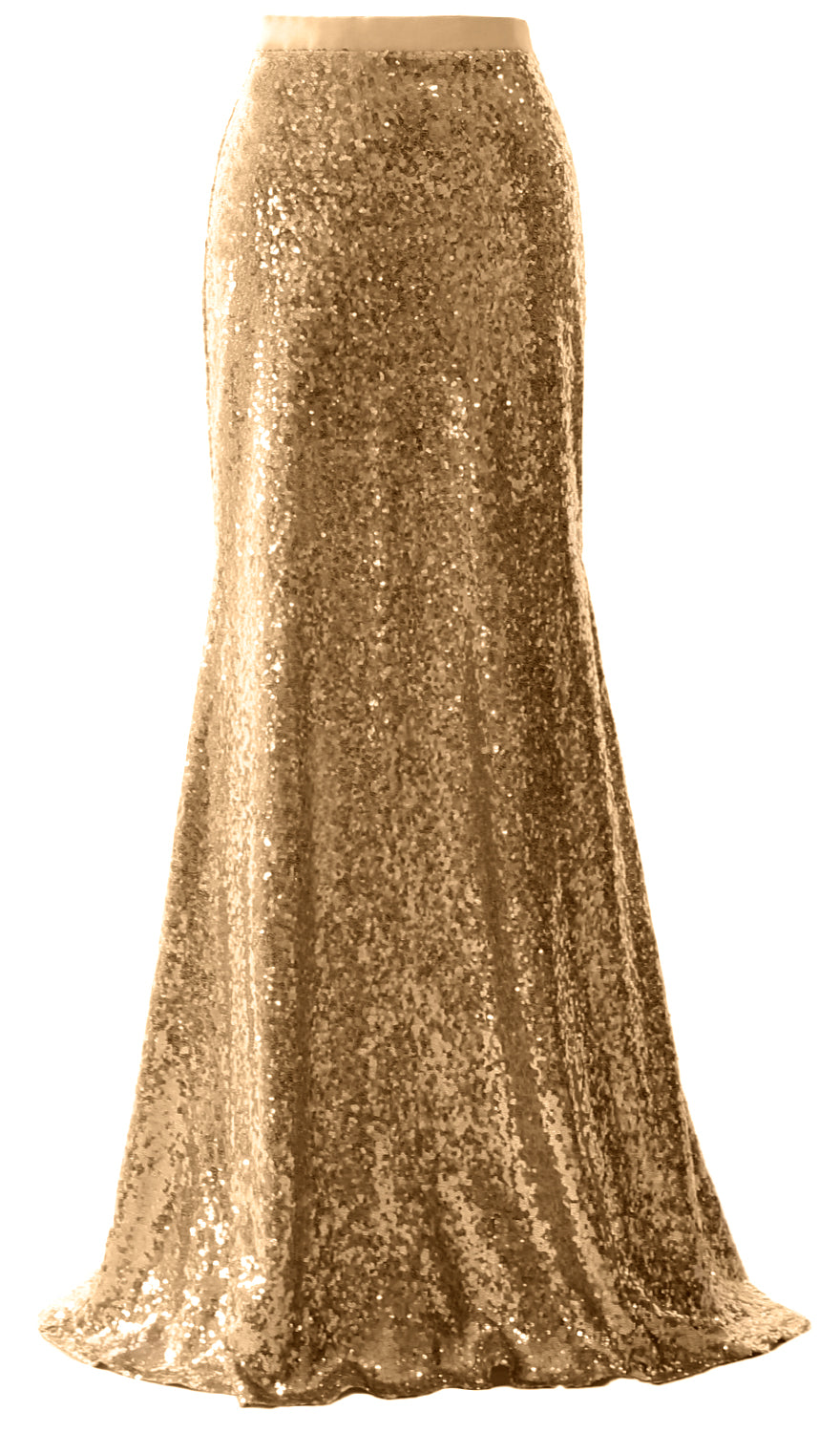 MACloth Elegant Sequin Long Mermaid Skirt Wedding Bridesmaid Party Dress