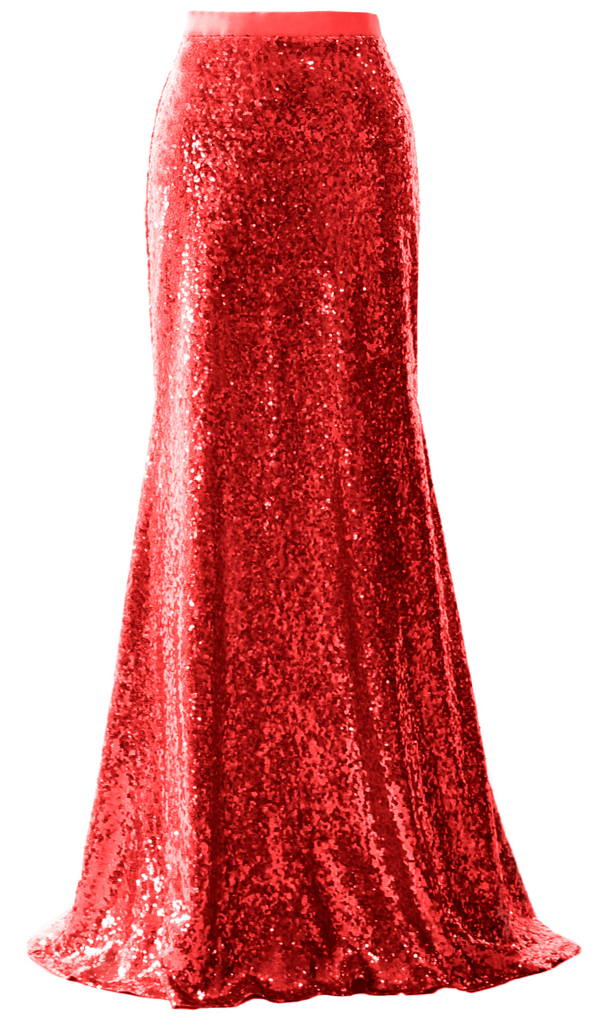 MACloth Elegant Sequin Long Mermaid Skirt Wedding Bridesmaid Party Dress