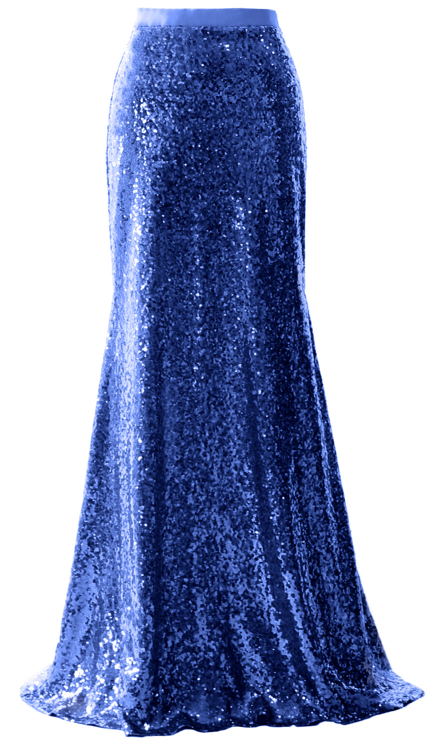 MACloth Elegant Sequin Long Mermaid Skirt Wedding Bridesmaid Party Dress