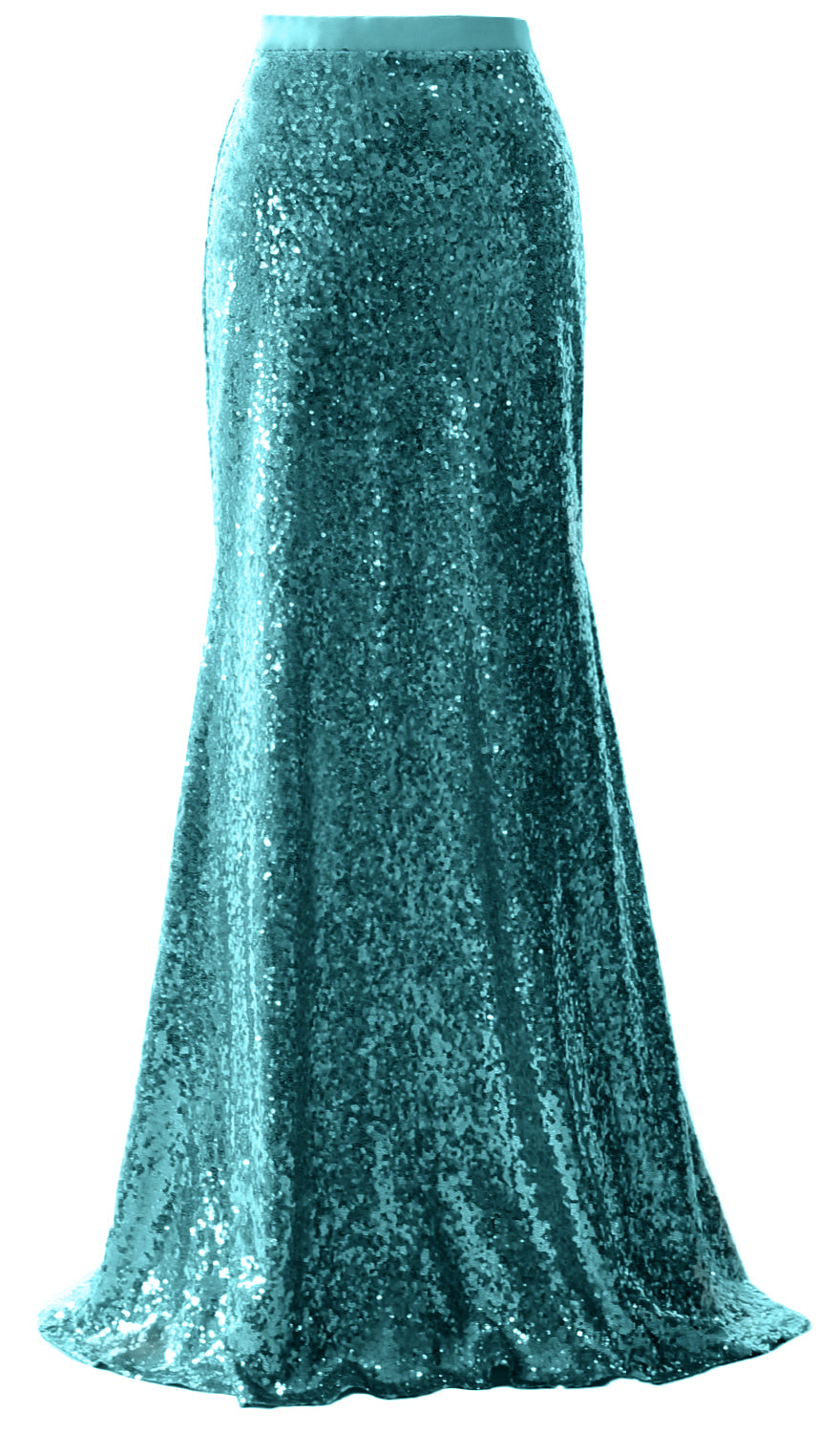 MACloth Elegant Sequin Long Mermaid Skirt Wedding Bridesmaid Party Dress