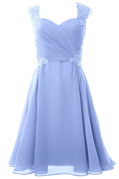 MACloth Women Cap Sleeve Cocktail Dress 2017 Short Wedding Party Formal Gown