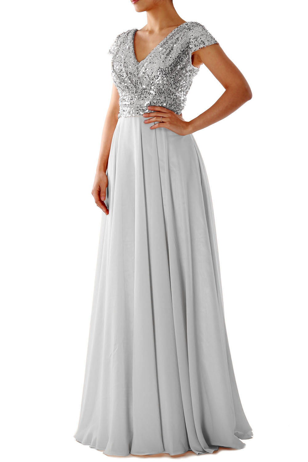 grey and rose gold dress Gold and Silver Long Ombre Sequin Prom Dress -PromGirl Silver/Rose Gold / 3XLarge