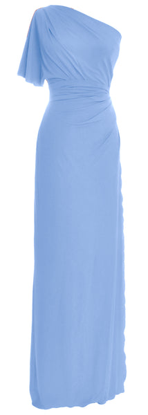 MACloth Elegant One Shoulder Simple Prom Gown Jersey Wedding Party Formal Dress