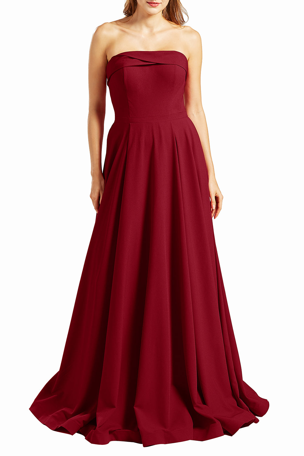 MACloth Vestidos de fiesta para mujer sin tirantes, largos, formales, de noche, estilo militar